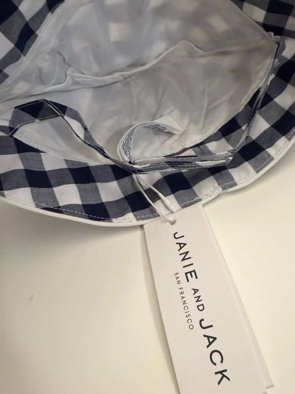 Janie and Jack Gingham Cotton Bucket Hat